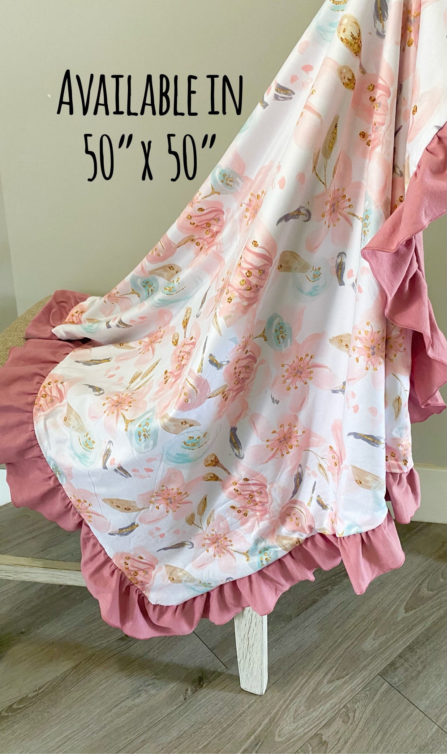 Boutique blankets solid/floral