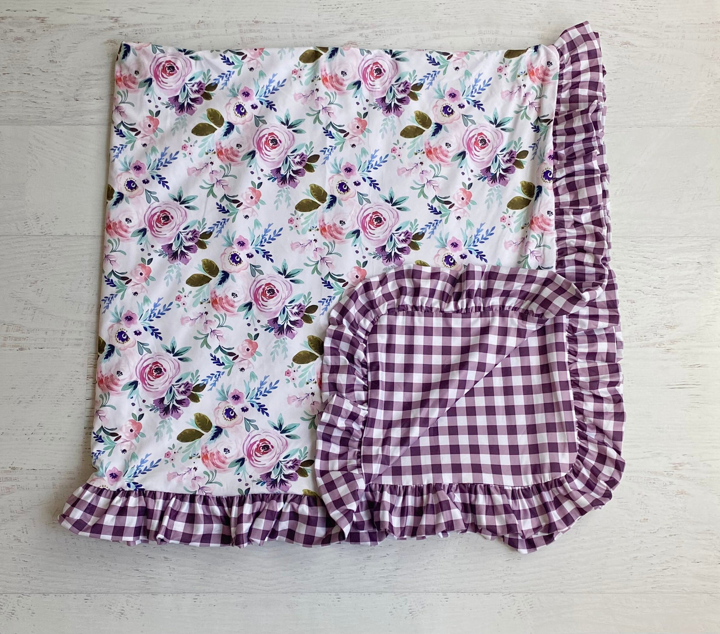 Plum floral Blanket