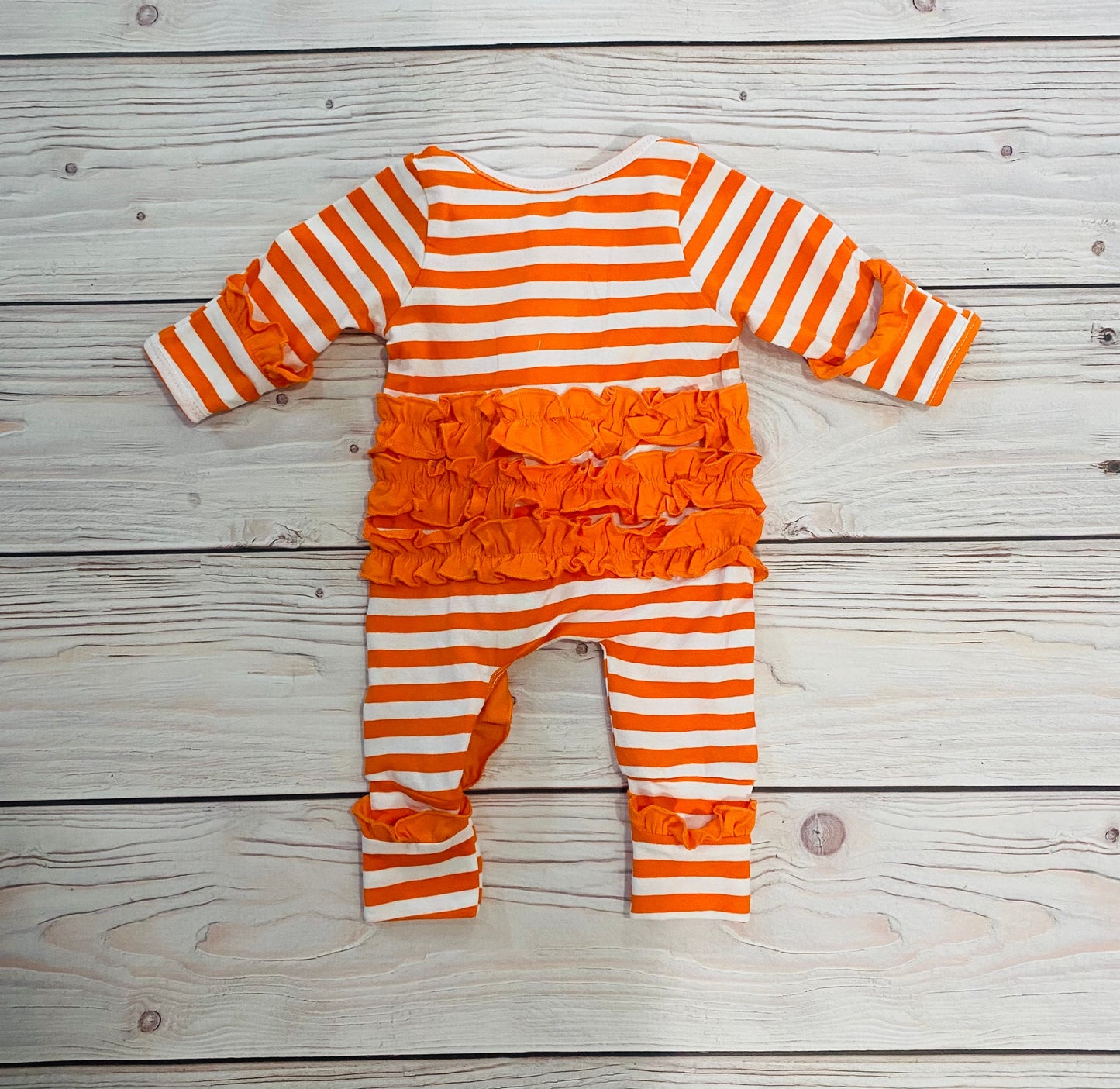 orange striped footies