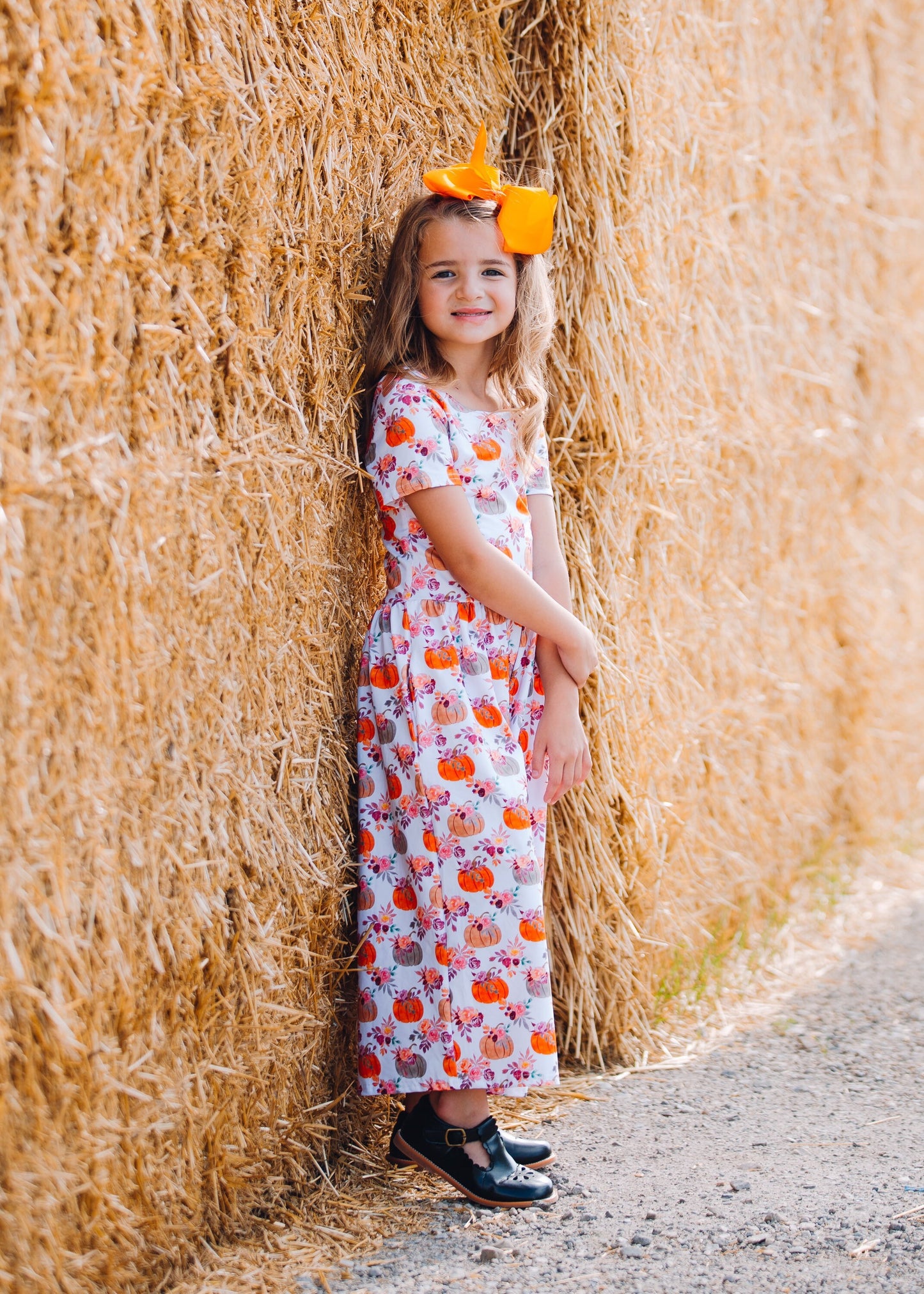 Girls pumpkin romper