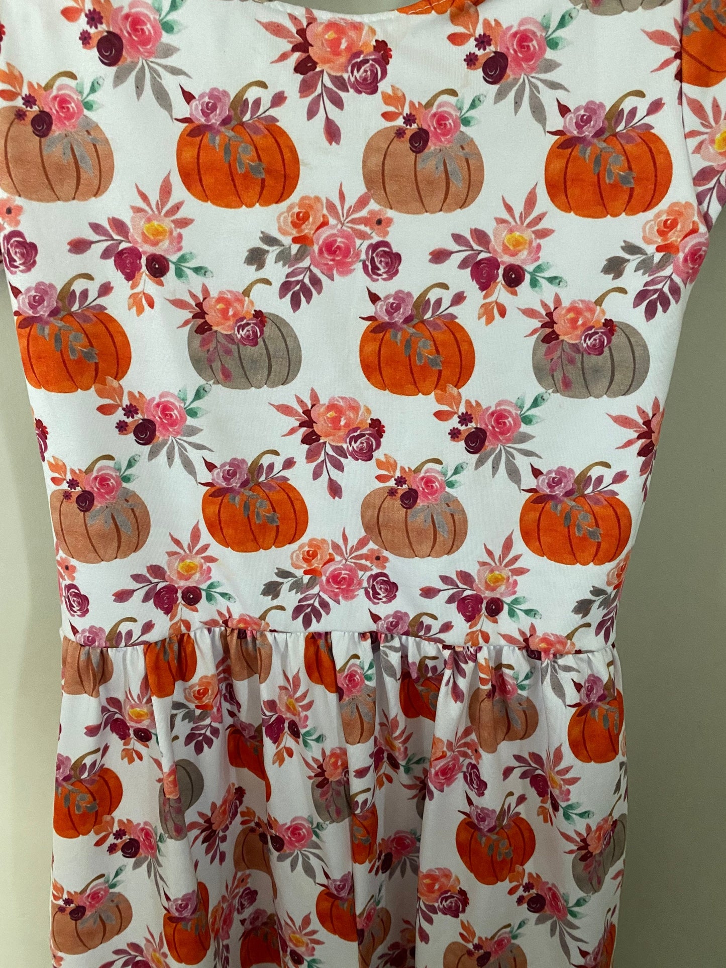 Girls pumpkin romper