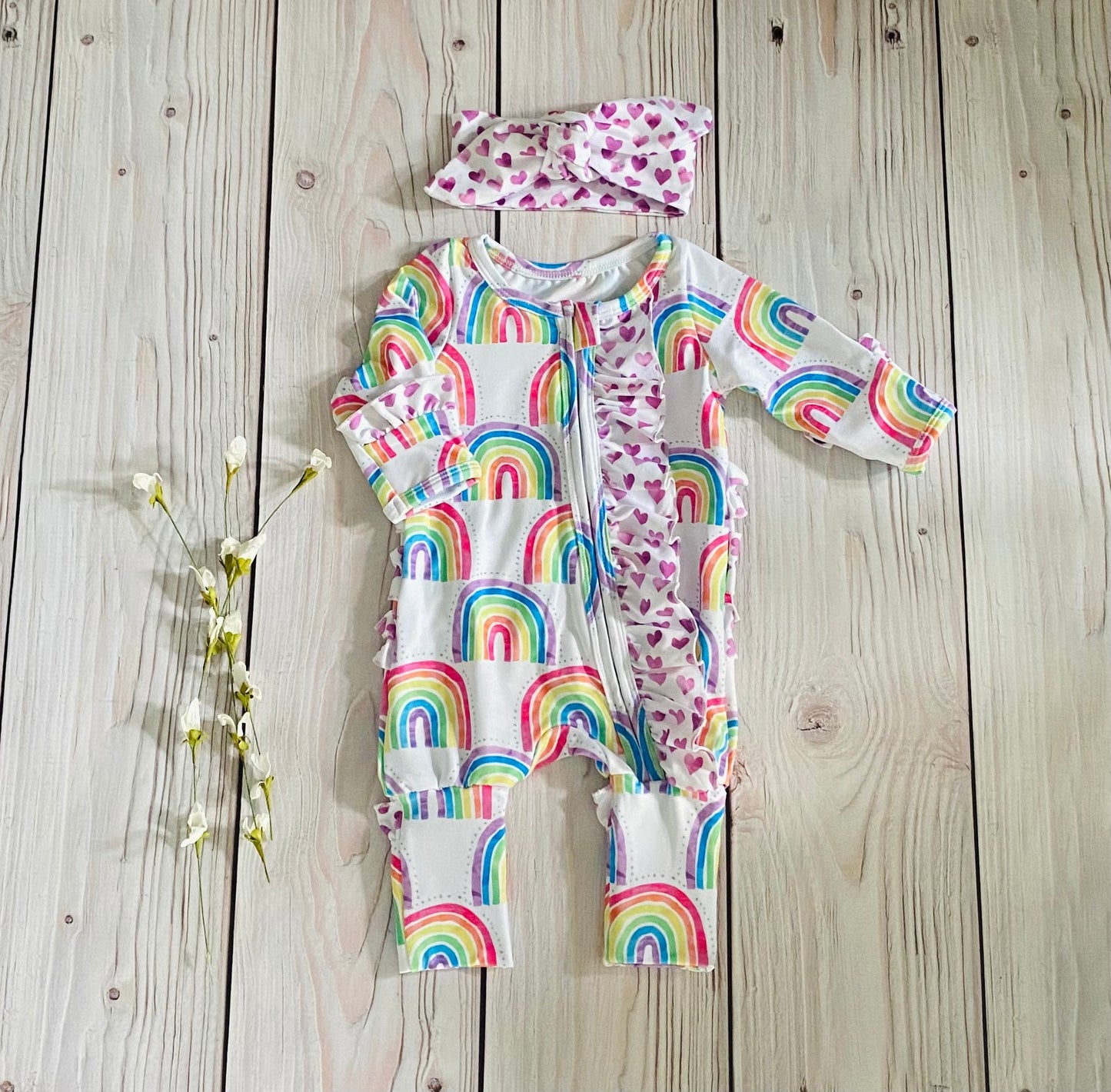 Rainbow Baby Footies