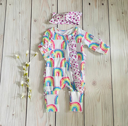 Rainbow Baby Footies