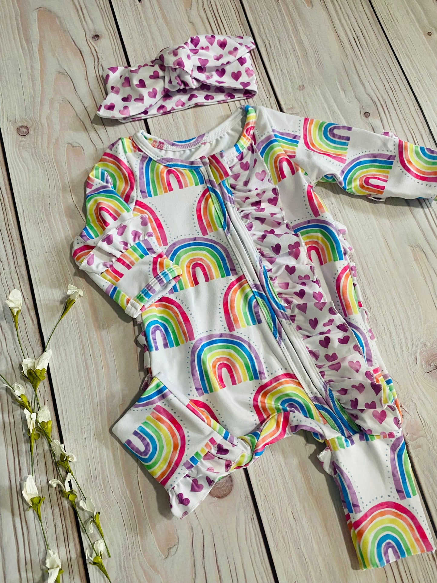 Rainbow Baby Footies