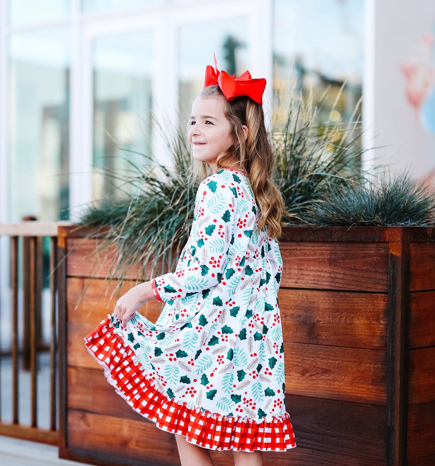 christmas holly berry dress