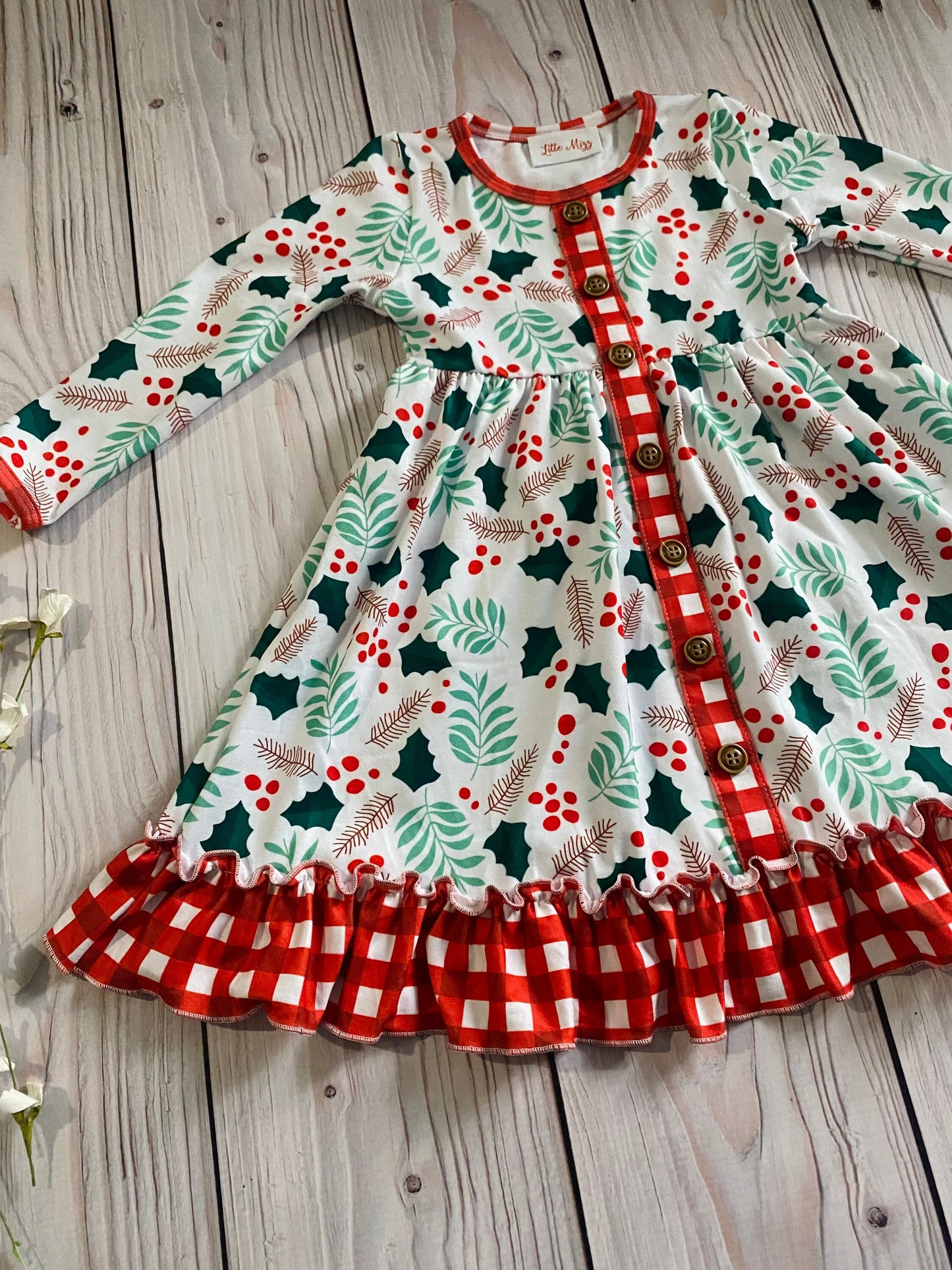 christmas holly berry dress