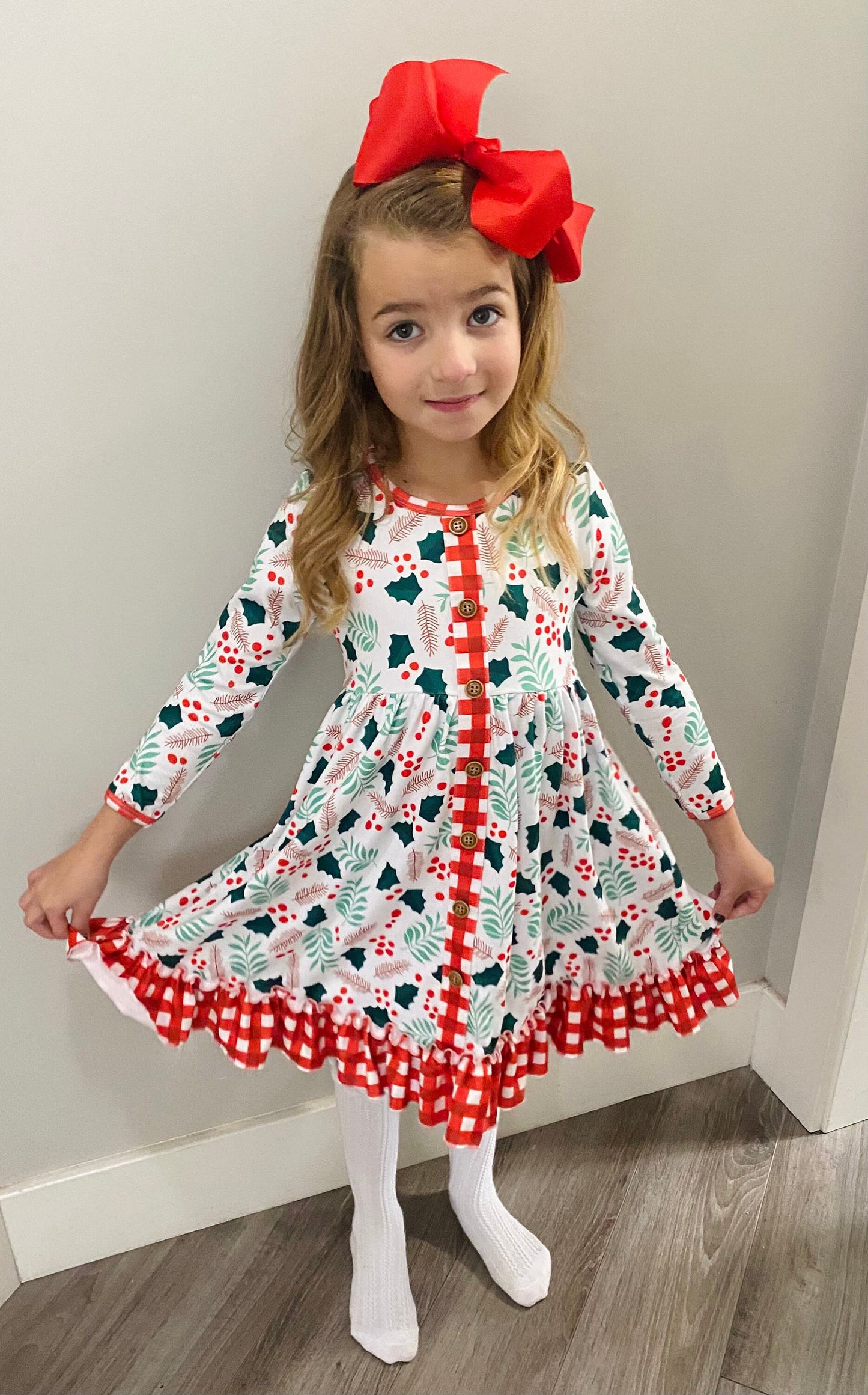 christmas holly berry dress