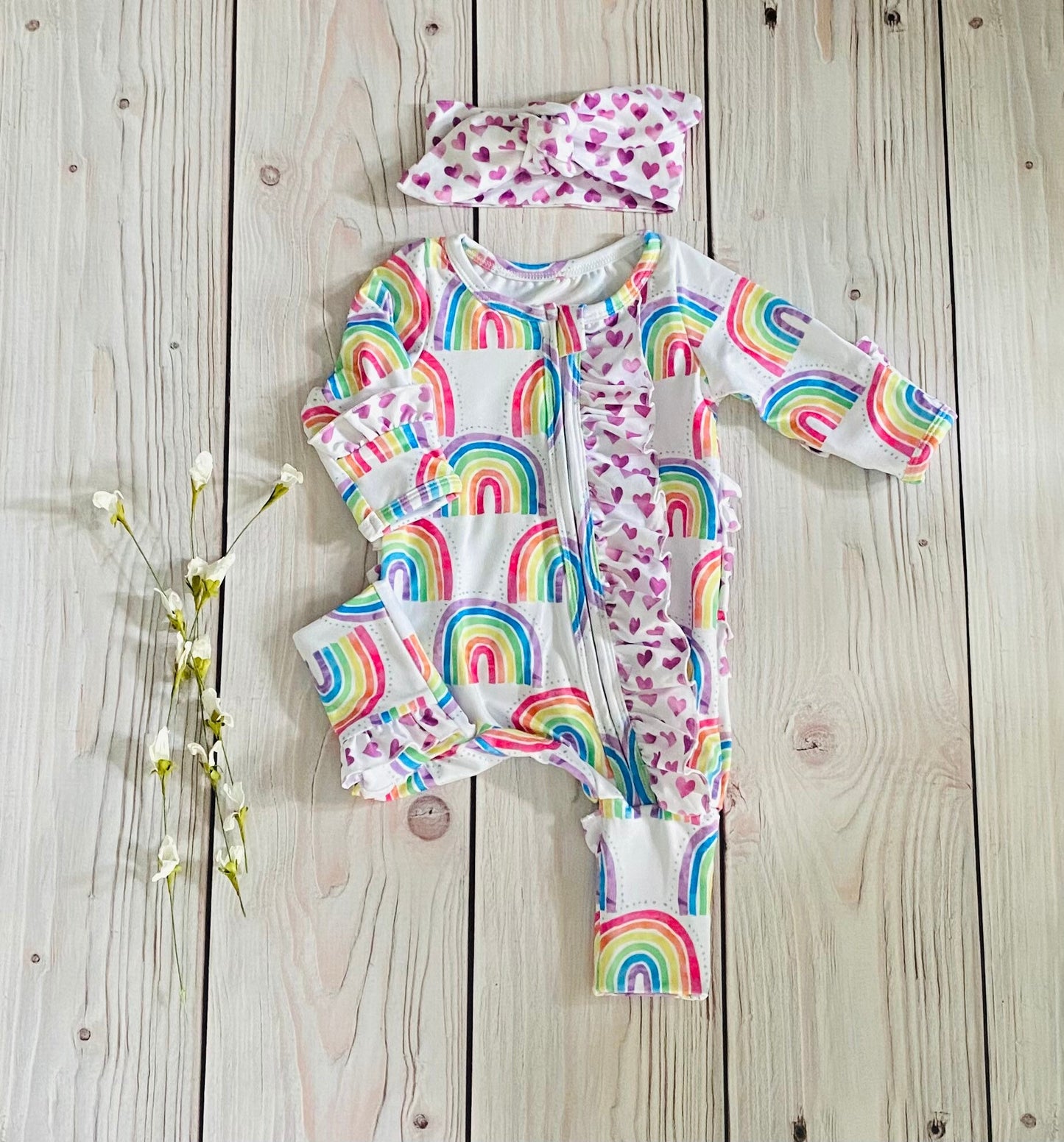 Rainbow Baby Footies