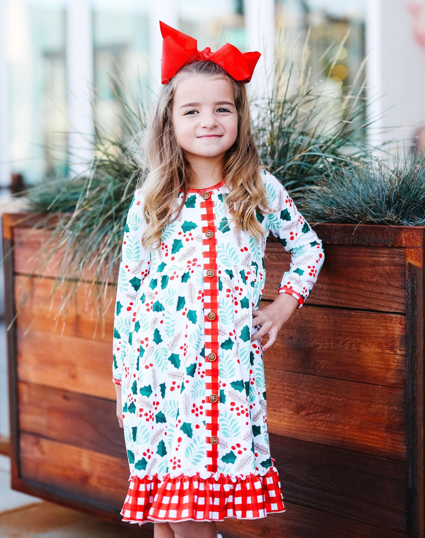 christmas holly berry dress