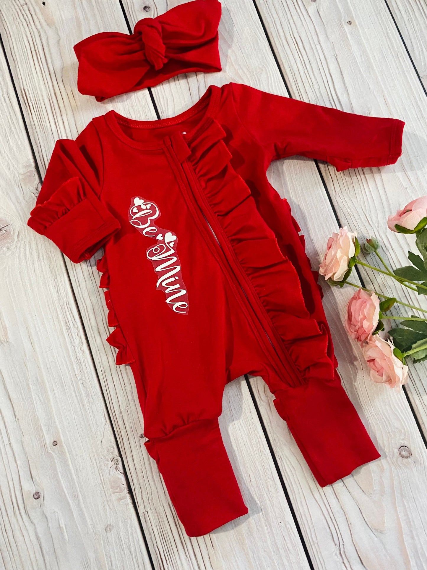 Baby girl Red Footies