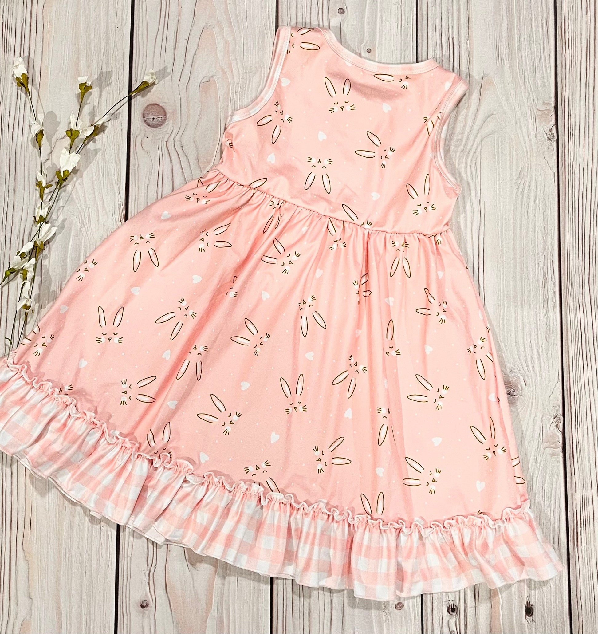 Girls pink Easter dress, Easter bunny dress, bunny dress, peachy pink little mizz fashionist Girls pink Easter dress, Easter bunny dress, bunny dress, peachy pink little mizz fashionist