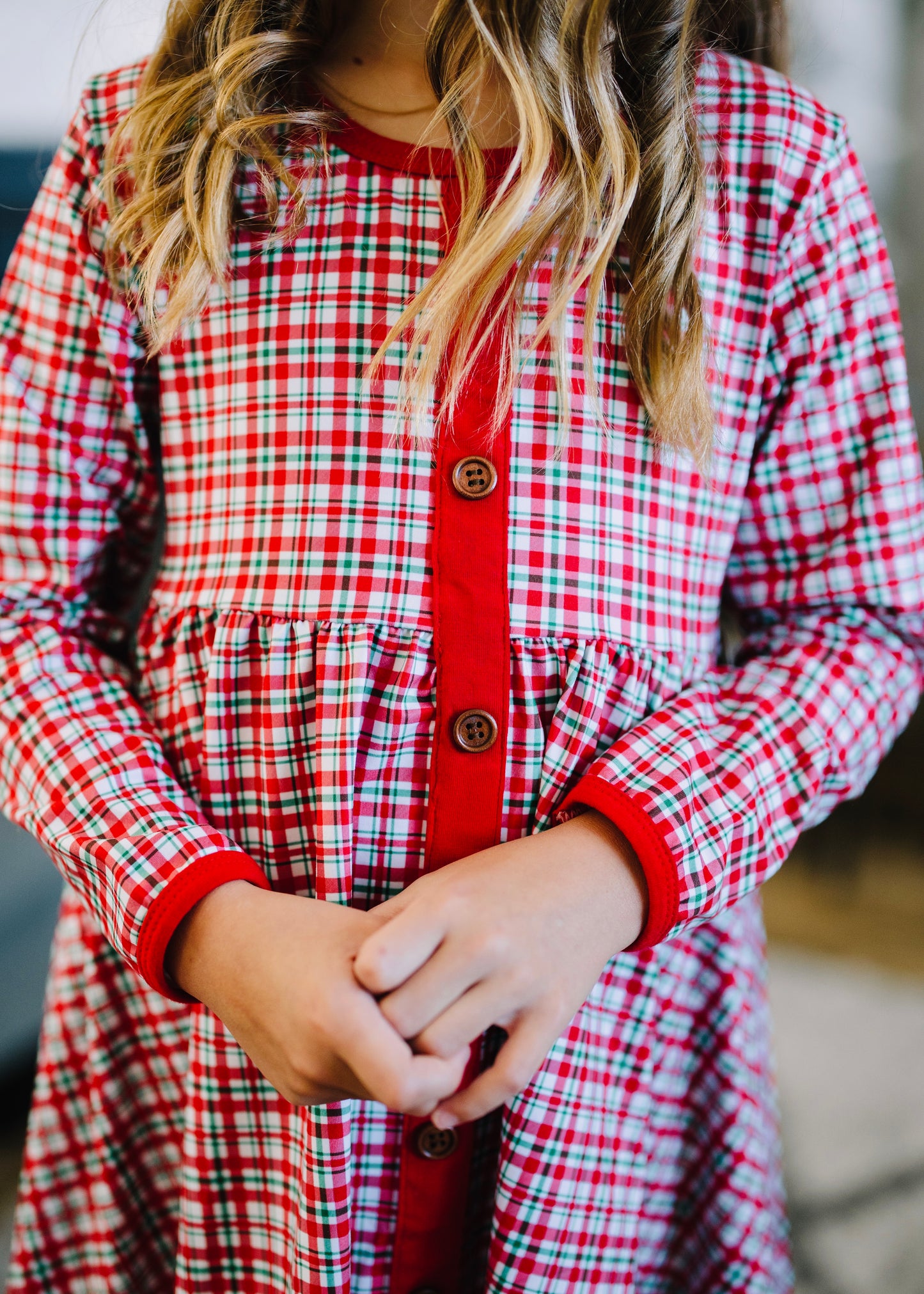 Pre order Christmas plaid dress