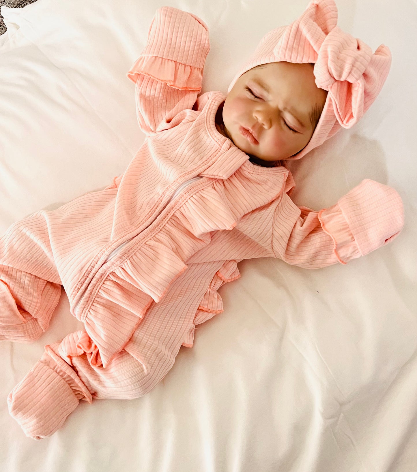 Organic Pink Footie romper