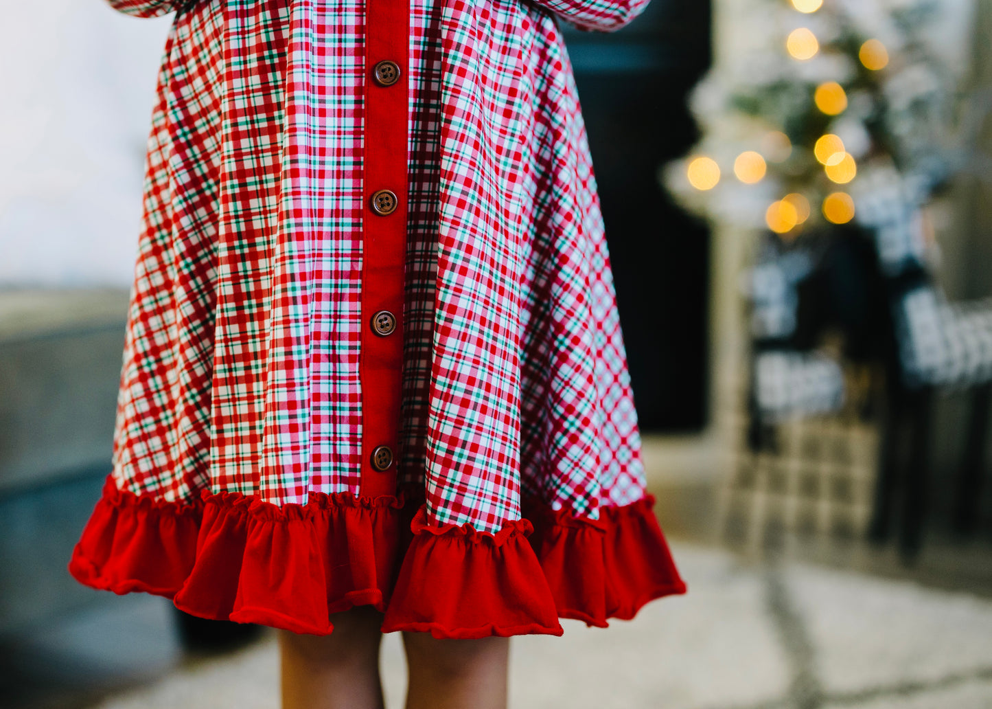 Pre order Christmas plaid dress