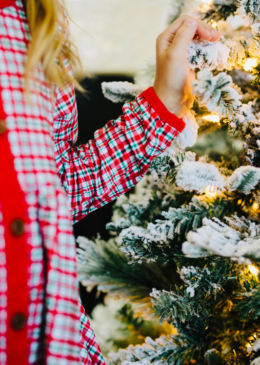 Pre order Christmas plaid dress