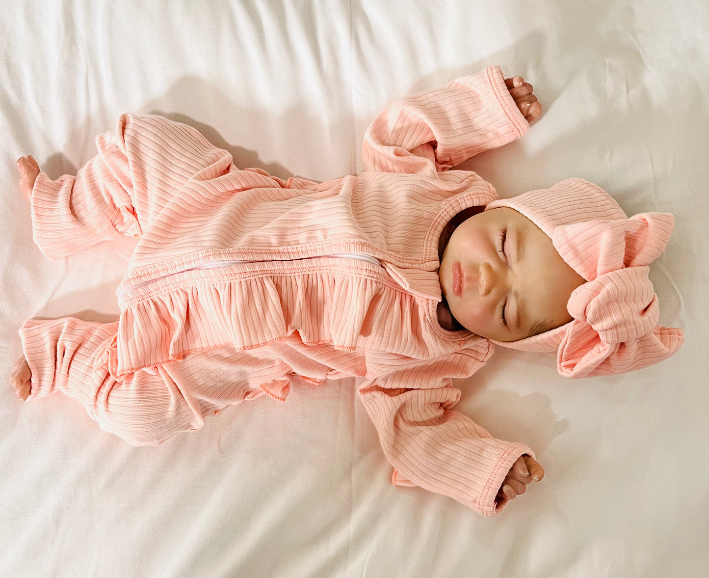 Organic Pink Footie romper